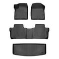 thumbnail image 1 of SA0230-R-B0248-R-E0230-R 48 x 32 x 6 in. Custom Floor Mats 2 Rows & Cargo Liner Behind 3rd Row Set for 2020-2021 Cadillac XT6, Black, 1 of 1