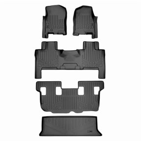 SA0346-B0183-C0183-E0183 Complete Floor Mats & Cargo Liner Set - Black - 5 Pieces - All Weather Protection