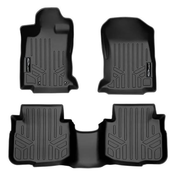 SA0490-B0490 All Weather Custom Fit 2 Row Floor Mats Liner Set for 2020-2021 Subaru Outback, Black