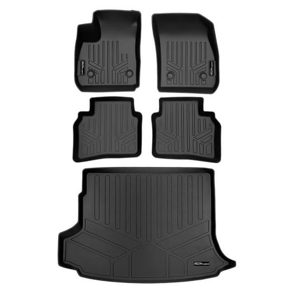 SA0553-B0553-D0553 Custom Fit All Weather 2 Row Floor Mats & Cargo Liner Set with 2021-2023 Buick Envision, Black