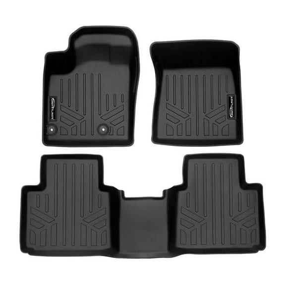 SA0561-B0561 Custom Fit Floor Mats 2 Row Liner Set for 2022-2023 Mitsubishi Outlander, Black