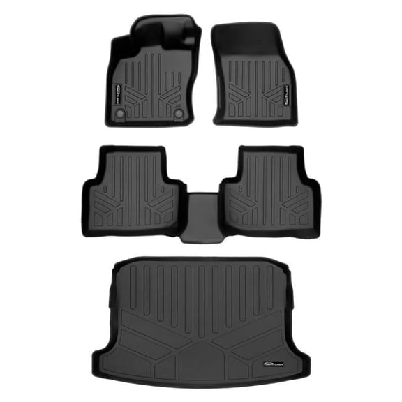 SA0562-B0562-D0562 All Weather Custom Fit 2 Row Floor Mats & Cargo Liner Set for 2022-2023 Volkswagen Taos, Black