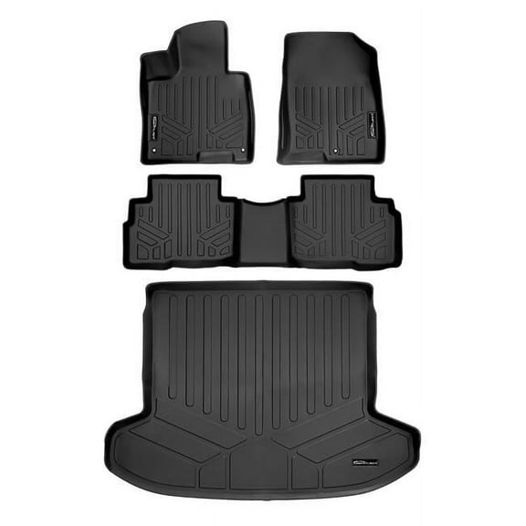 SA0603-B0603 All Weather Custom Fit Black 2 Row Floor Mat Liner Set for 2023 Kia Sportage