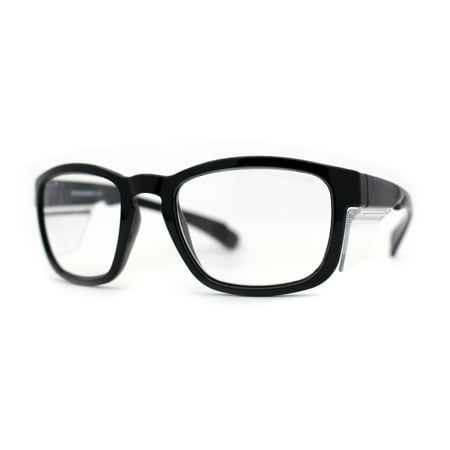 SA106 AP Z87+U6 Safety Lens Visor Horn Rim Magnifying Black Reading Glasses +2.5