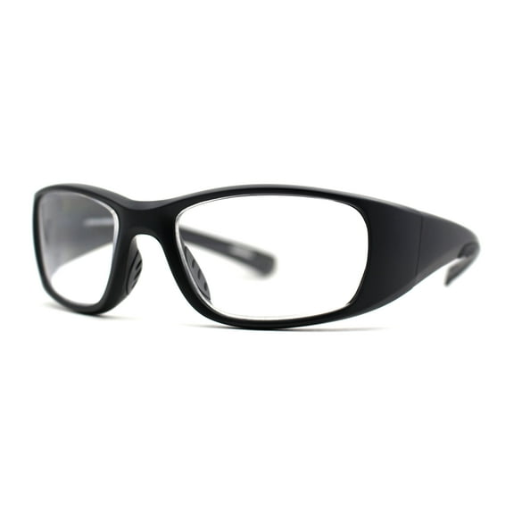 SA106 AP Z87+U6 Safety Lens Wrap Sport Soft Tip Black Reading Glasses +1.0