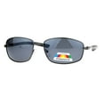 thumbnail image 1 of SA106 Antiglare Polarized Lens Mens Metal Warp Sport Sunglasses Gunmetal, 1 of 4