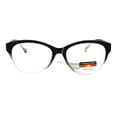 thumbnail image 1 of SA106 Cat Eye Multi 3 Focus Progressive Reading Glasses Black Clear +1.0, 1 of 3