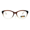 thumbnail image 1 of SA106 Cat Eye Multi 3 Focus Progressive Reading Glasses Brown +2.75, 1 of 3