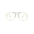 thumbnail image 1 of SA106 Classic Wire Rim Tear Drop Shape Pilot Clear Lens Eye Glasses Gold, 1 of 4