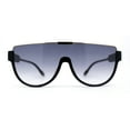 thumbnail image 1 of SA106 Futuristic Half Rim Flat Top 80s Sunglasses Black Gold Smoke, 1 of 4