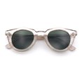 thumbnail image 1 of SA106 Geometric Round Polarized Sunglasses Retro Hipster UV400 TAC Lens / Peach Frame - Green Lens, 1 of 8