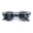 thumbnail image 1 of SA106 Geometric Round Polarized Sunglasses Retro Hipster UV400 TAC Lens / Slate Frame - Black Lens, 1 of 8