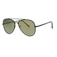 thumbnail image 1 of SA106 Gold Mirrored Flat Lens Black Metal Frame Oversize Aviator Sunglasses, 1 of 4