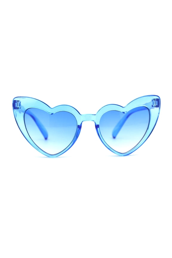 Heart Shape Cat Eye Sunglasses Blue