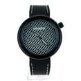 thumbnail image 1 of SA106 Hip Hop Minimal Clean Modern Silicone Buckle Band Round Analong Quartz Watch Black, 1 of 4