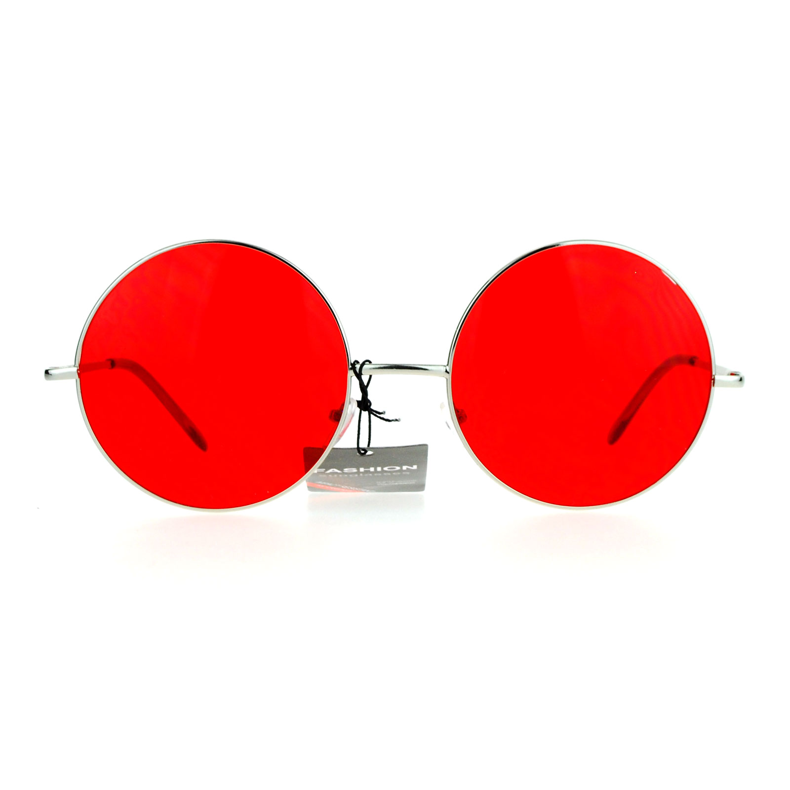 SA106 Hippie Oceanic Gradient Large Circle Lens Sunglasses Red - image 1 of 3