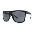 thumbnail image 1 of SA106 Limo All Black Flat Top Oversize Gangster Rectangle Sunglasses Matte Black, 1 of 4