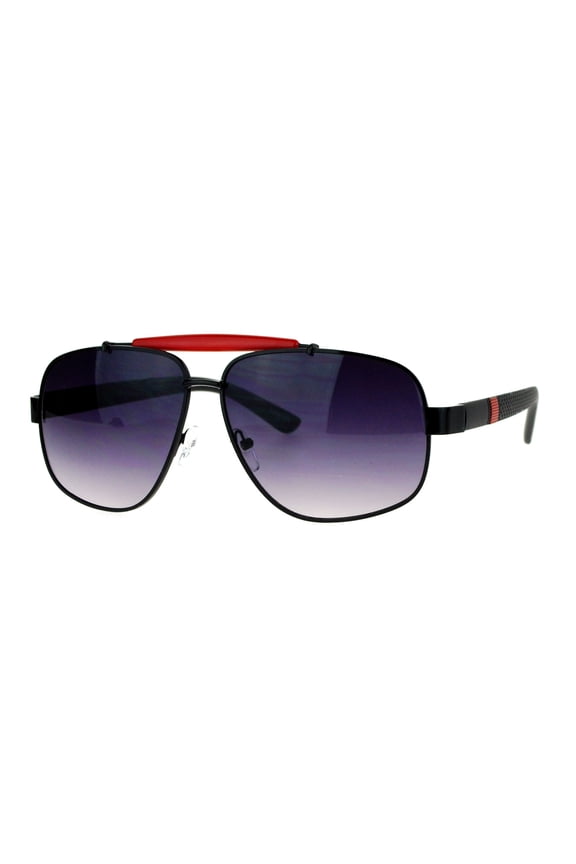 Mens Narrow Aviator Luxury Designer Sunglasses Black Smoke