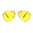thumbnail image 1 of SA106 Mens Polarized Metal Rim Night Driving Lens Aviator Sunglasses Gold, 1 of 3