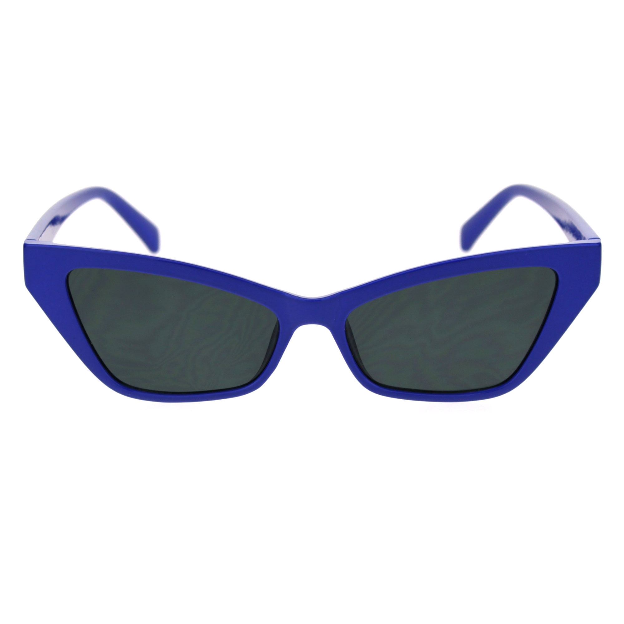 SA106 Mod Chic Squared Cat Eye Narrow Plastic Sunglasses  display picture 2