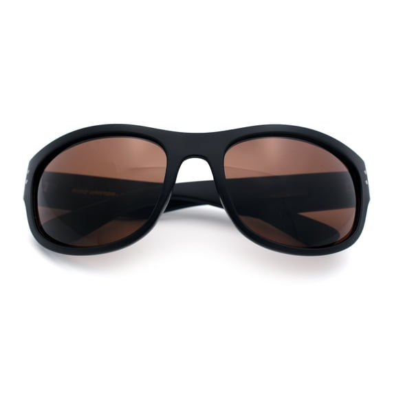 SA106 Night Driving Sunglasse for Men UV400 Blue Light Glare Reduction Anti Glare Wraparound Matte Black Frame