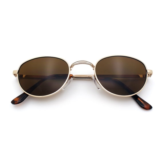 SA106 Oval Metal Sunglasses for Women and Men
