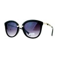 thumbnail image 1 of SA106 Oversize Horn Rim Butterfly Designer Fashion Sunglasses All Black, 1 of 4