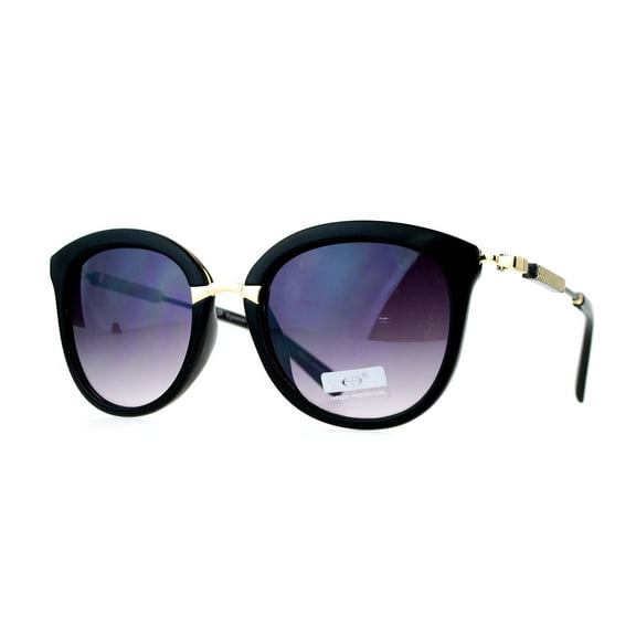 SA106 Oversize Horn Rim Butterfly Designer Fashion Sunglasses All Black