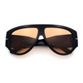 thumbnail image 1 of SA106 Oversized Retro Racer Thick Frame Aviator Sunglasses / Black - Beige, 1 of 7