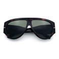thumbnail image 1 of SA106 Oversized Retro Racer Thick Frame Aviator Sunglasses / Tortoise - Green, 1 of 7