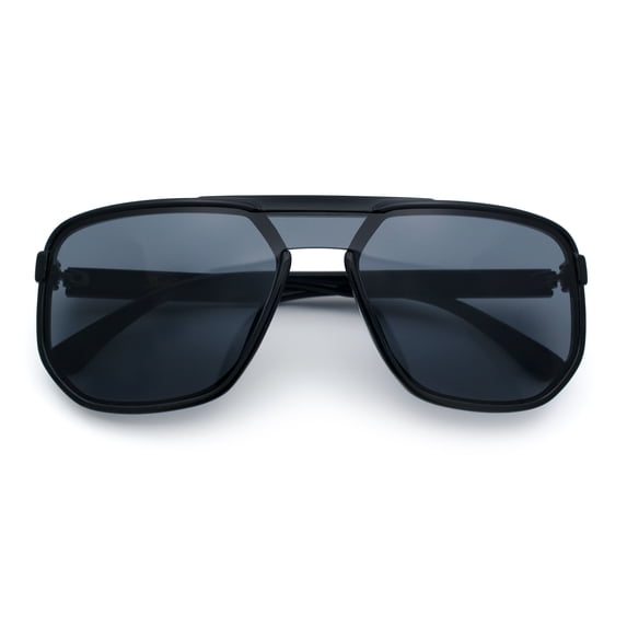 SA106 Oversized Square Sunglasses for Women UV400 Protection Lightweight Fashion Solid All Black