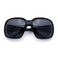thumbnail image 2 of CG Eyewear Women's Rectangular Rhinestone Studded Narrow Sunglasses – Black, 100% UV400 Protection 2 of 5