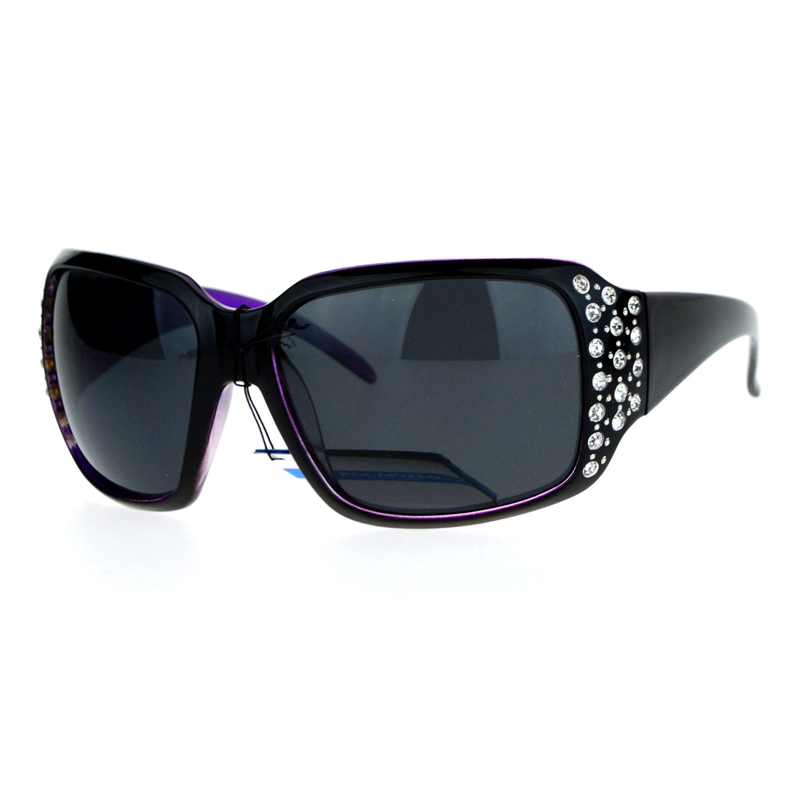 SA106 Polarized Lens Oversize Rhinestone Bling Iced Out SA106 Polarized Lens Oversize Rhinestone Bling Iced Out