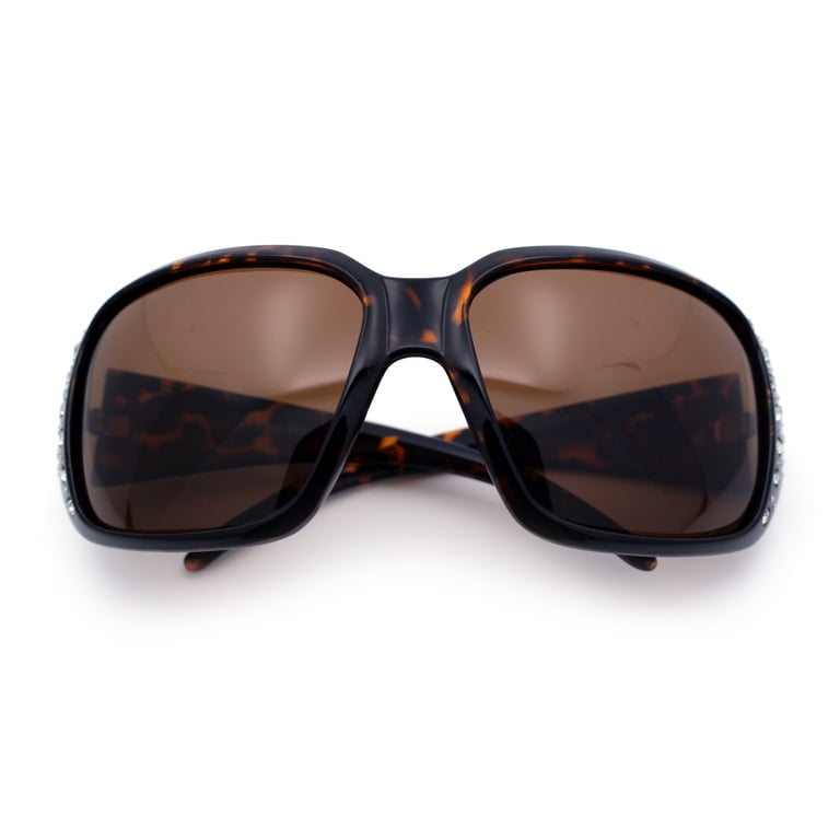 SA106 Large Adult Frame Polarized Lens Oversize Rhinestone  display picture 1