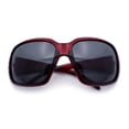 thumbnail image 1 of SA106 Polarized Lens Oversize Rhinestone Bling Iced Out Womens Sunglasses [Burgundy], 1 of 7