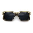 thumbnail image 1 of SA106 Polarized Mod Geometric Sunglasses Flat Top Square Wide Frame UV400 / Green Slate Frame - Black Lens, 1 of 8