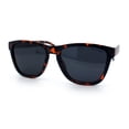 thumbnail image 1 of SA106 Polarized Sport Keyhole Bridge Sunglasses for Men UV400 Lightweight Plastic Matte Tortoise Frame - Black Lens, 1 of 6