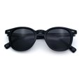 thumbnail image 1 of SA106 Polarized TAC Lens Retro Hipster Thin Keyhole Round Horn Rim Sunglasses / All Black, 1 of 7