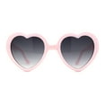 thumbnail image 1 of SA106 Polka Dot Print Plastic Heart Shape Cute Womens Sunglasses Pink, 1 of 4