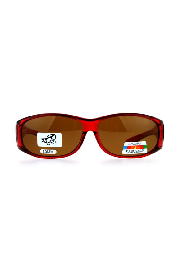 Rectangular Polarized Anti-glare 60mm Fit Over OTG Sunglasses Red