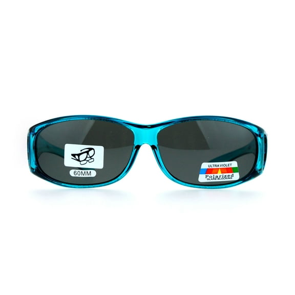 SA106 Rectangular Polarized Anti-glare 60mm Fit Over OTG Sunglasses Teal