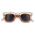 thumbnail image 1 of SA106 Retro TAC Polarized Thick Bevel Rectangle Horn Rim Hipster UV400 Sunglasses / Peach Frame - Brown Lens, 1 of 7