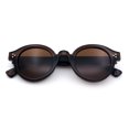 thumbnail image 1 of SA106 Round Thick Horn Rim Polarized Sunglasses Retro Hipster UV400 TAC Lens / All Brown, 1 of 7