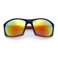 thumbnail image 1 of SA106 Sport Wrap Sunglasses UV400 Mirror Lens Lightweight Active Eyewear Black Red Frame - Orange Mirror Lens, 1 of 7