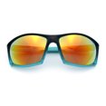 thumbnail image 1 of SA106 Sport Wrap Sunglasses UV400 Mirror Lens Lightweight Active Eyewear Black Teal Frame - Orange Mirror Lens, 1 of 7