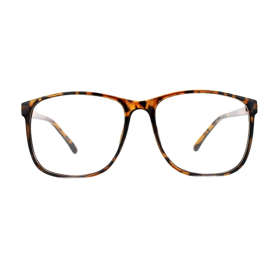 SA106 Thin Plastic Horn Rim Unisex Clear Lens Nerdy Eye Glasses Tortoise