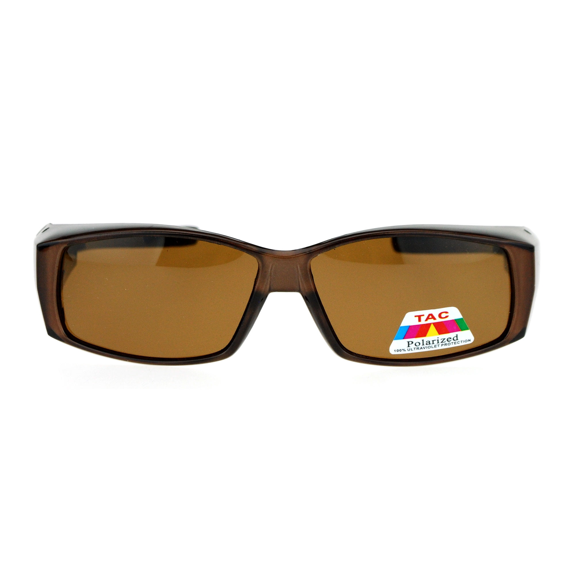 SA106 Polarized Sunglasses - Rectangular 55mm Fit Over Glasses, UV Protection