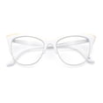thumbnail image 1 of SA106 Women's Cat Eye Plastic Eyeglass Frames, White, 1 of 9