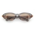 thumbnail image 1 of SA106 Womens Bold Cat Eye Sunglasses with Gold Tone Spike Stud Chain Hinge Detail Slate Frame - Beige Lens, 1 of 6