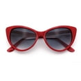 thumbnail image 1 of SA106 Womens Classic Gothic Mod Cat Eye Sunglasses Red - Smoke, 1 of 8